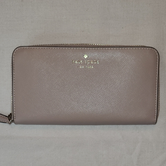 Kate Spade Light Brown Zip Wallet - Picture 1 of 4